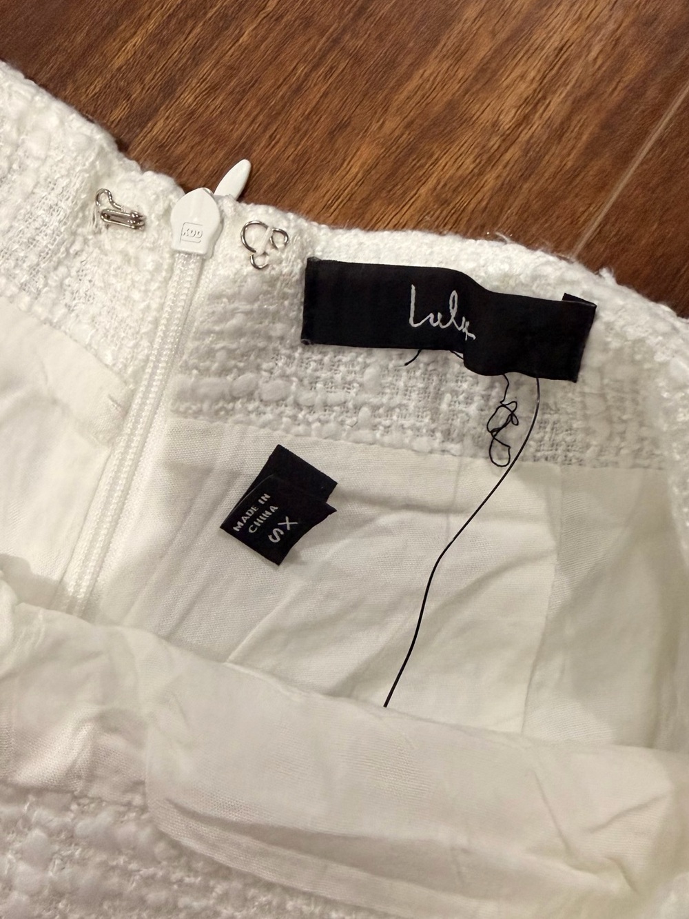 NWT Lulus Elevated Attitude White Tweed Skort - Picture 5 of 5